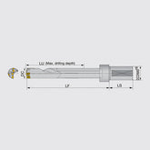 MCTR-F L/D=15 Drill body for lathes and machining centers, L/D = 15, Tool diameter ø28.58 - ø40 mm - Big-tools Industrial Supply Tools for Metal Cutting